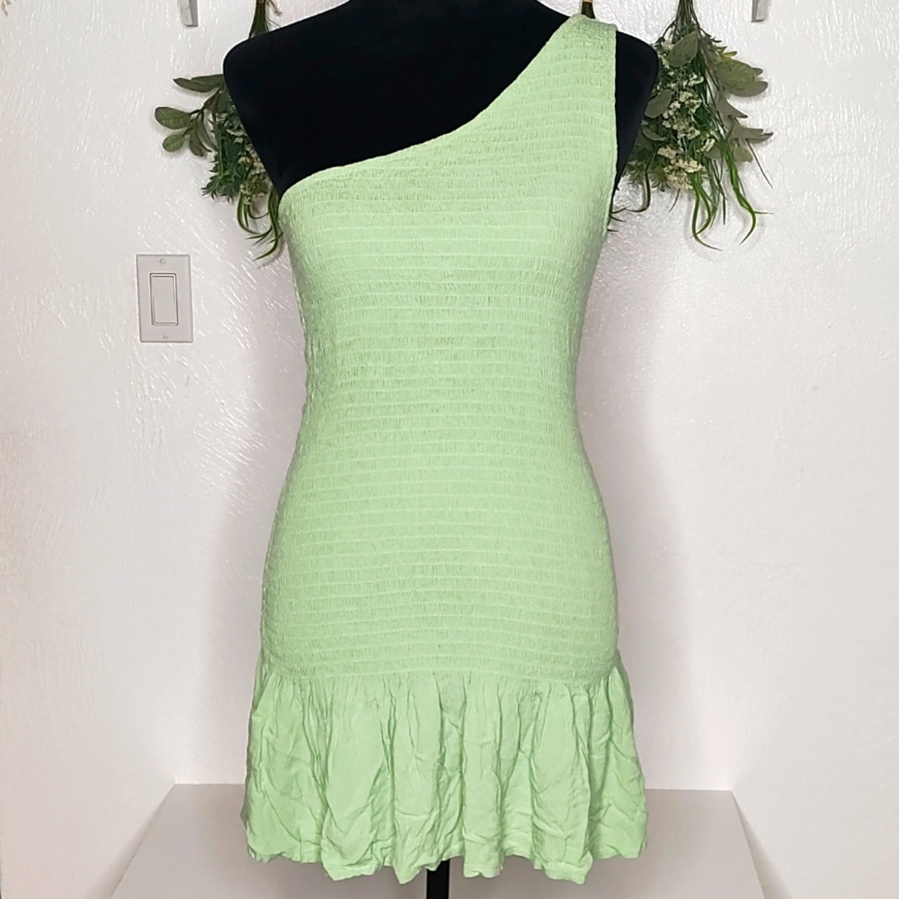 O'Neill scrunch one shoulder dress women's size M